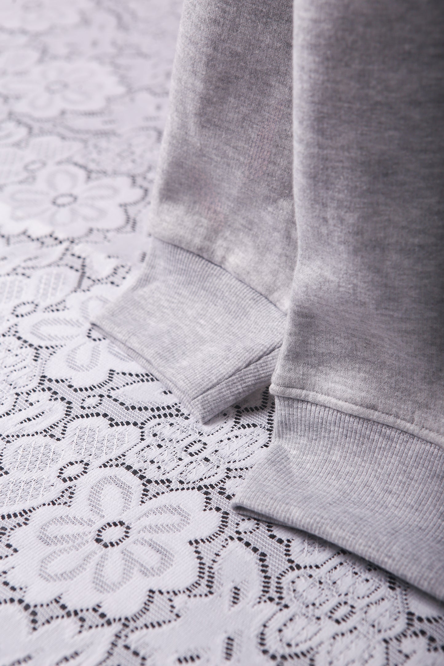 Solid Premium Oversized Sweatshirt - Grey Melange