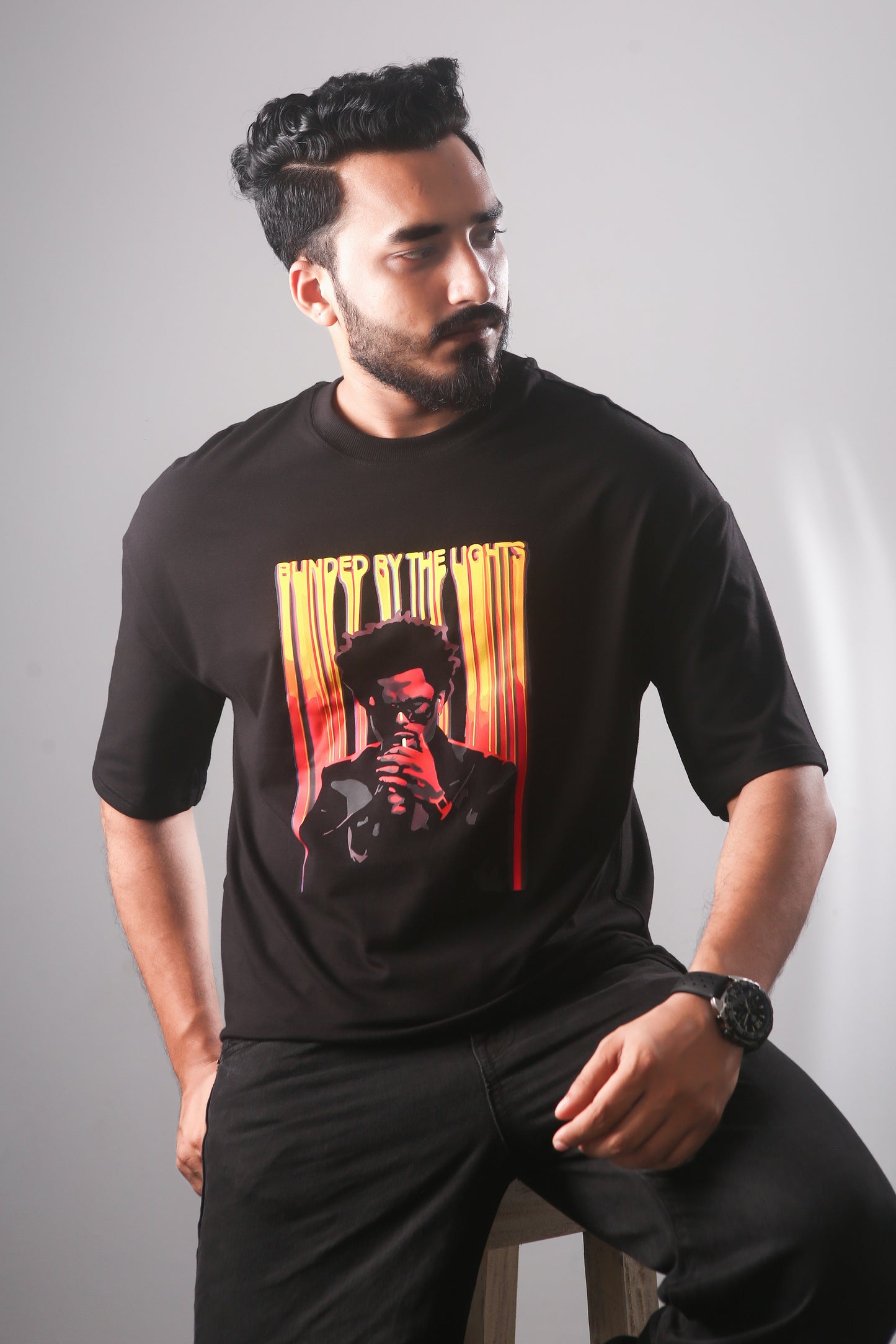 Blinded by the lights - Oversized Drop Shoulder T-shirt