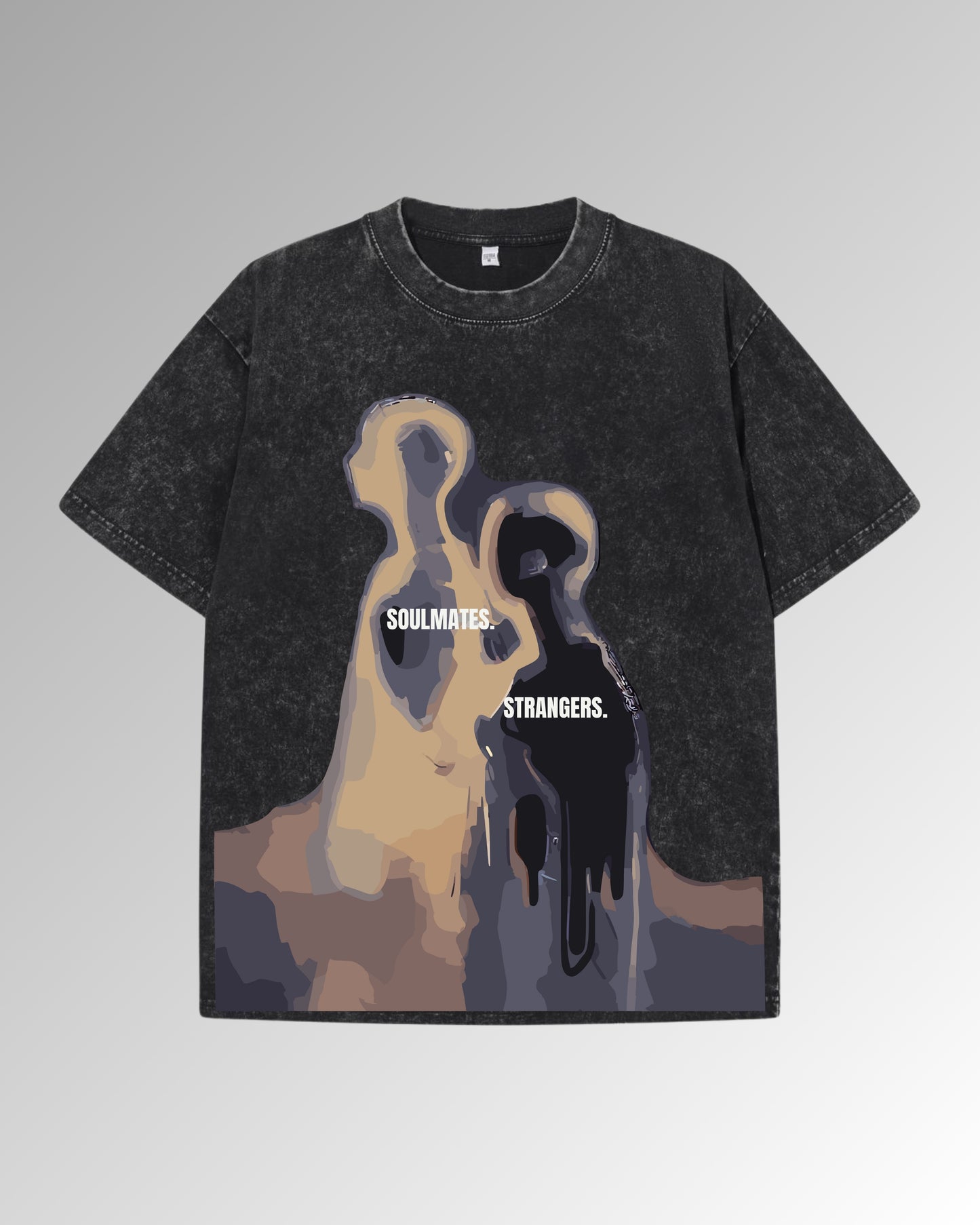 Vintage Streetwear Thermal Imaging Human Figure - Drop Shoulder T-shirt