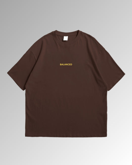 Balanced - Oversized T-shirt - Coffee