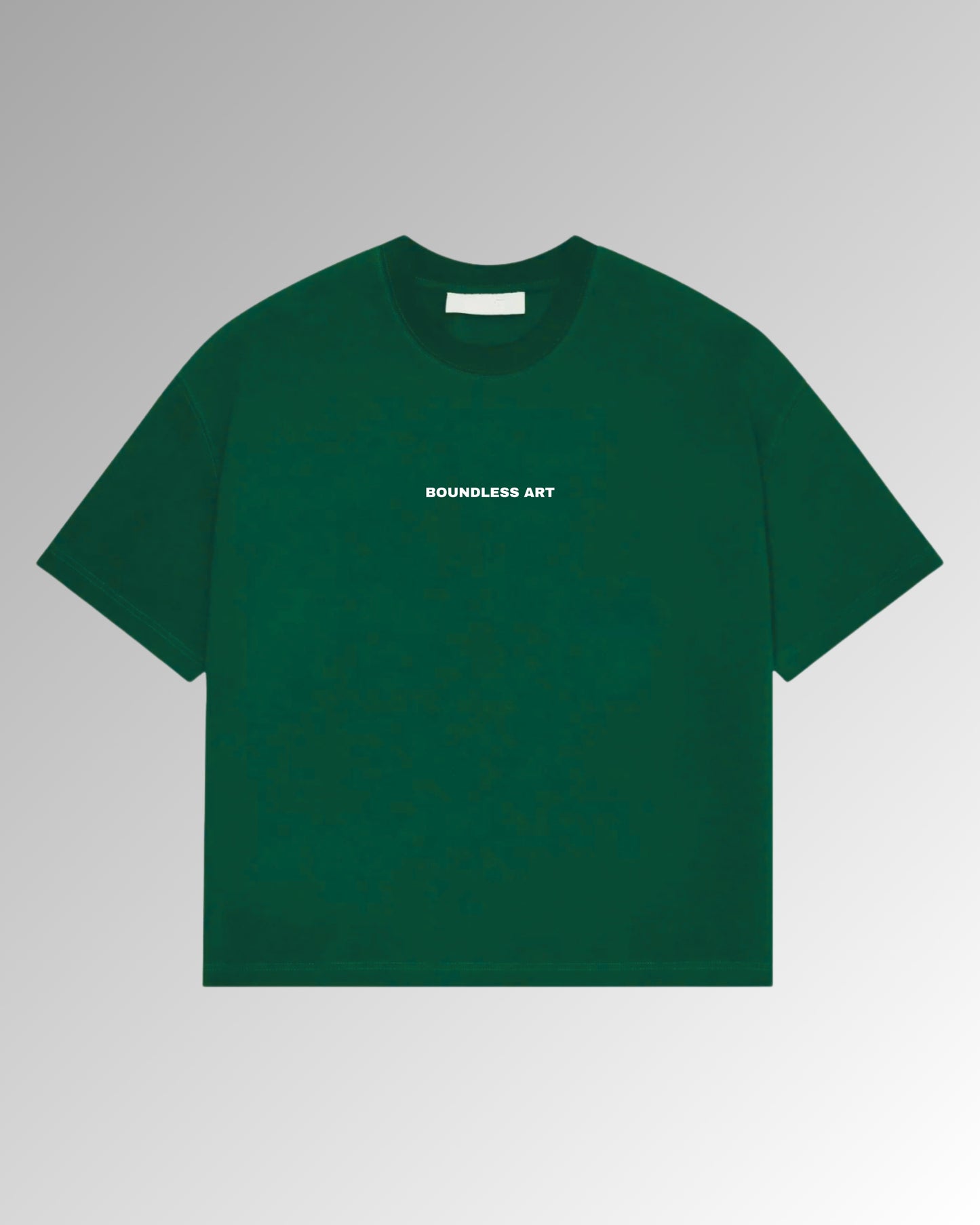 Boundless Art Flower - Oversized T-shirt - Bottle Green