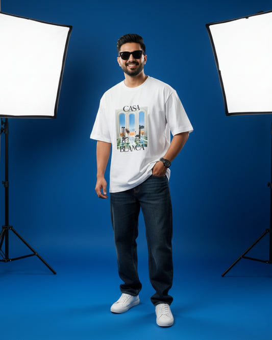 CASA BLANCA - Drop Shoulder T-shirt