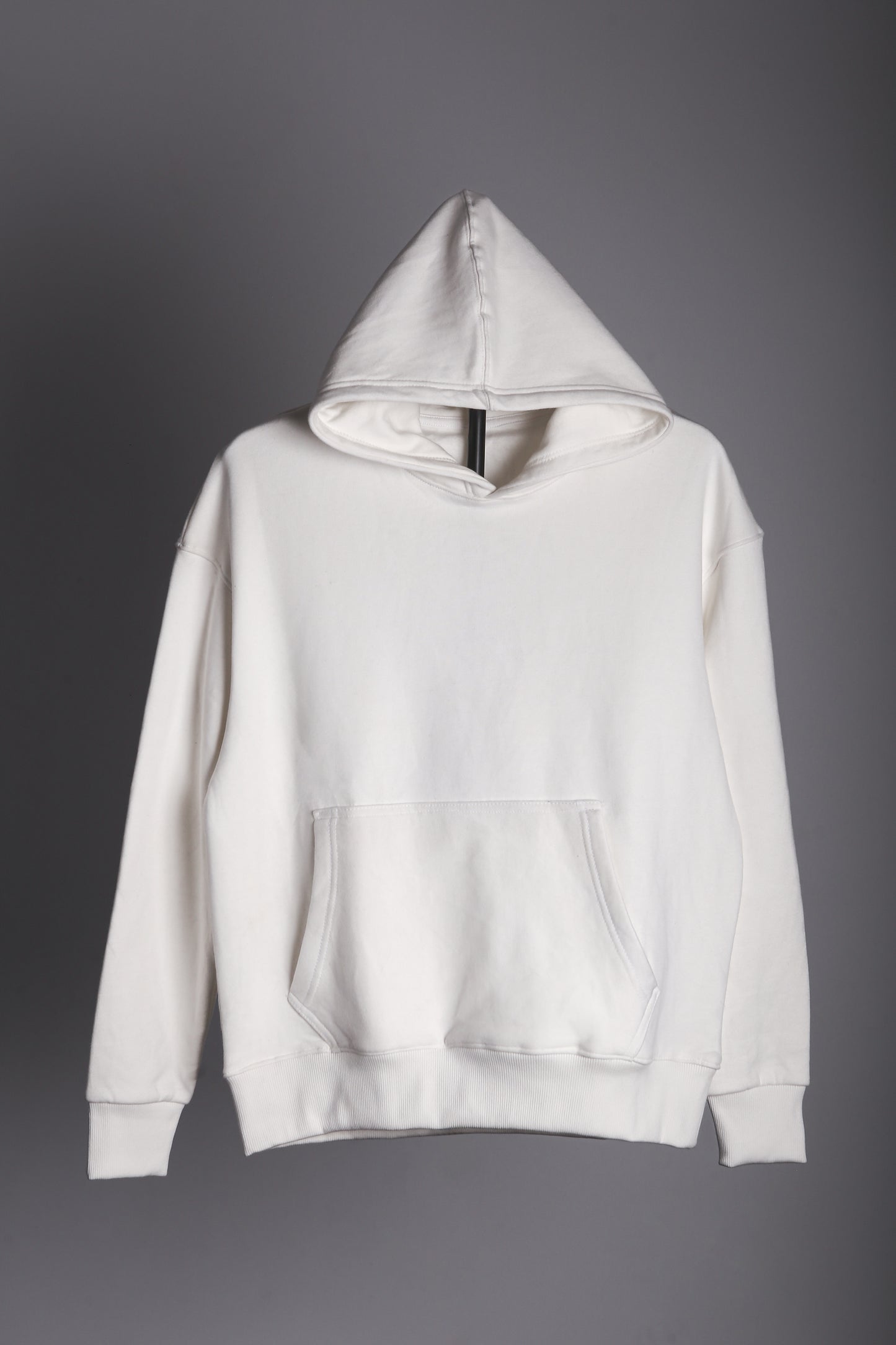 Solid Oversized Hoodie - White