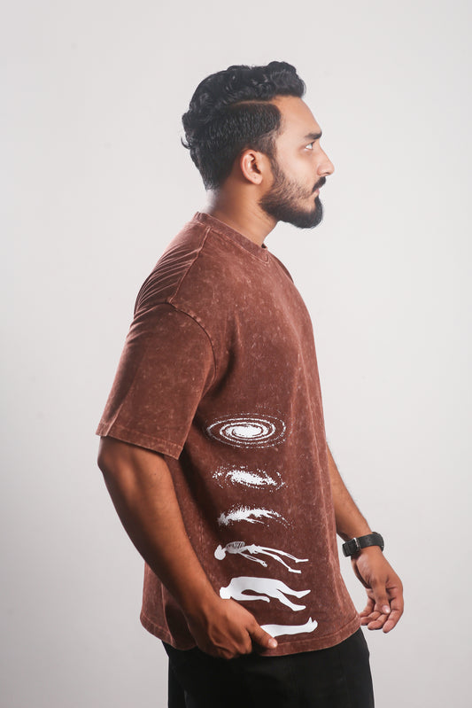 Human to Galaxy - Oversized Drop Shoulder T-shirt