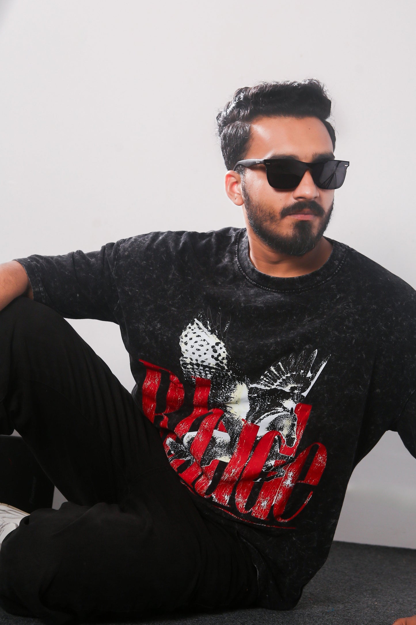 Rhude Flying Horse - Oversized Drop Shoulder T-shirt