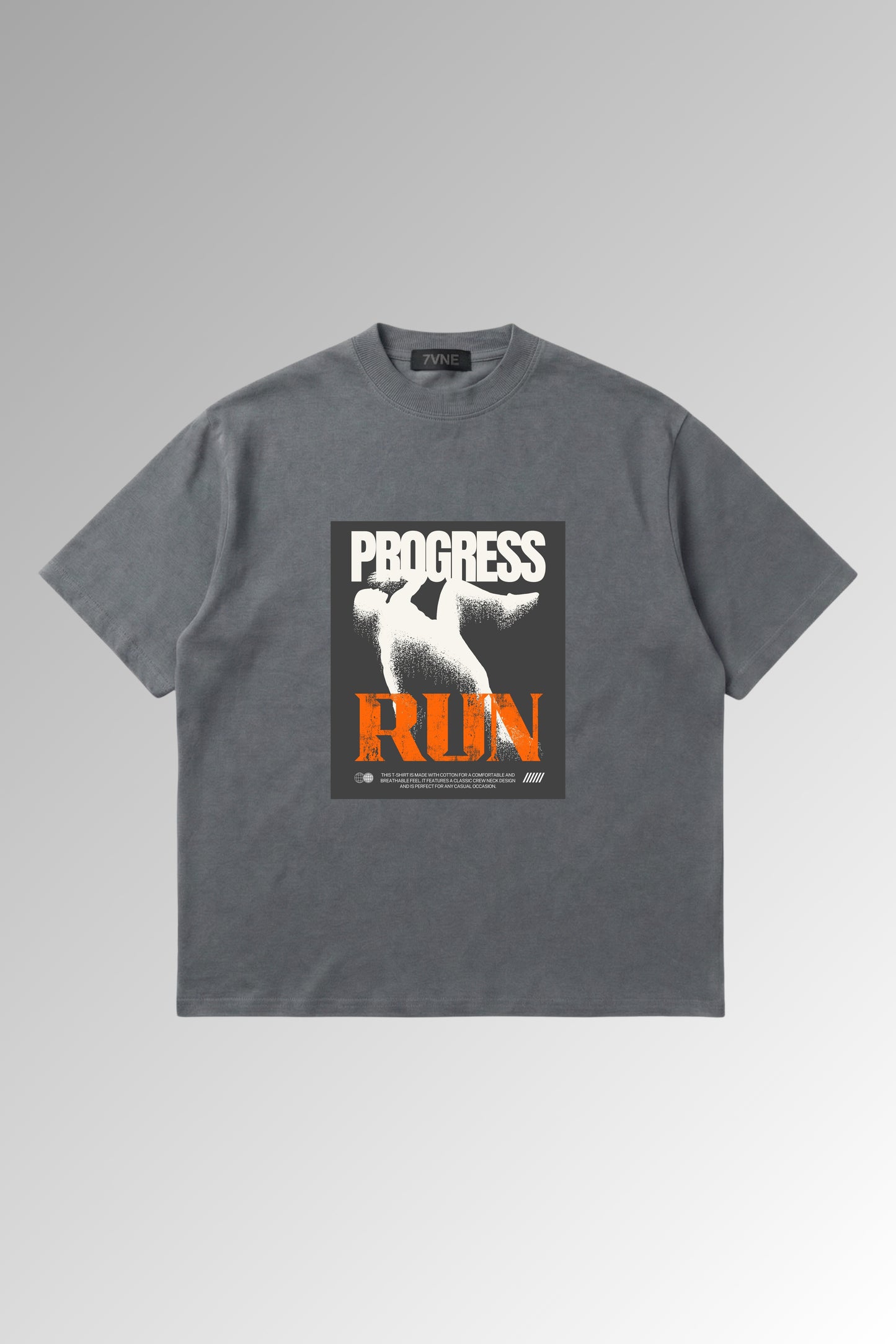 PROGRESS, RUN - Drop Shoulder T-shirt