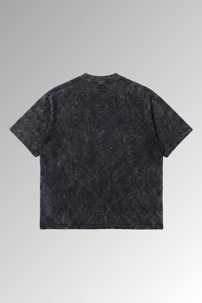 Model - Black Acid Washed Oversized Tshirt