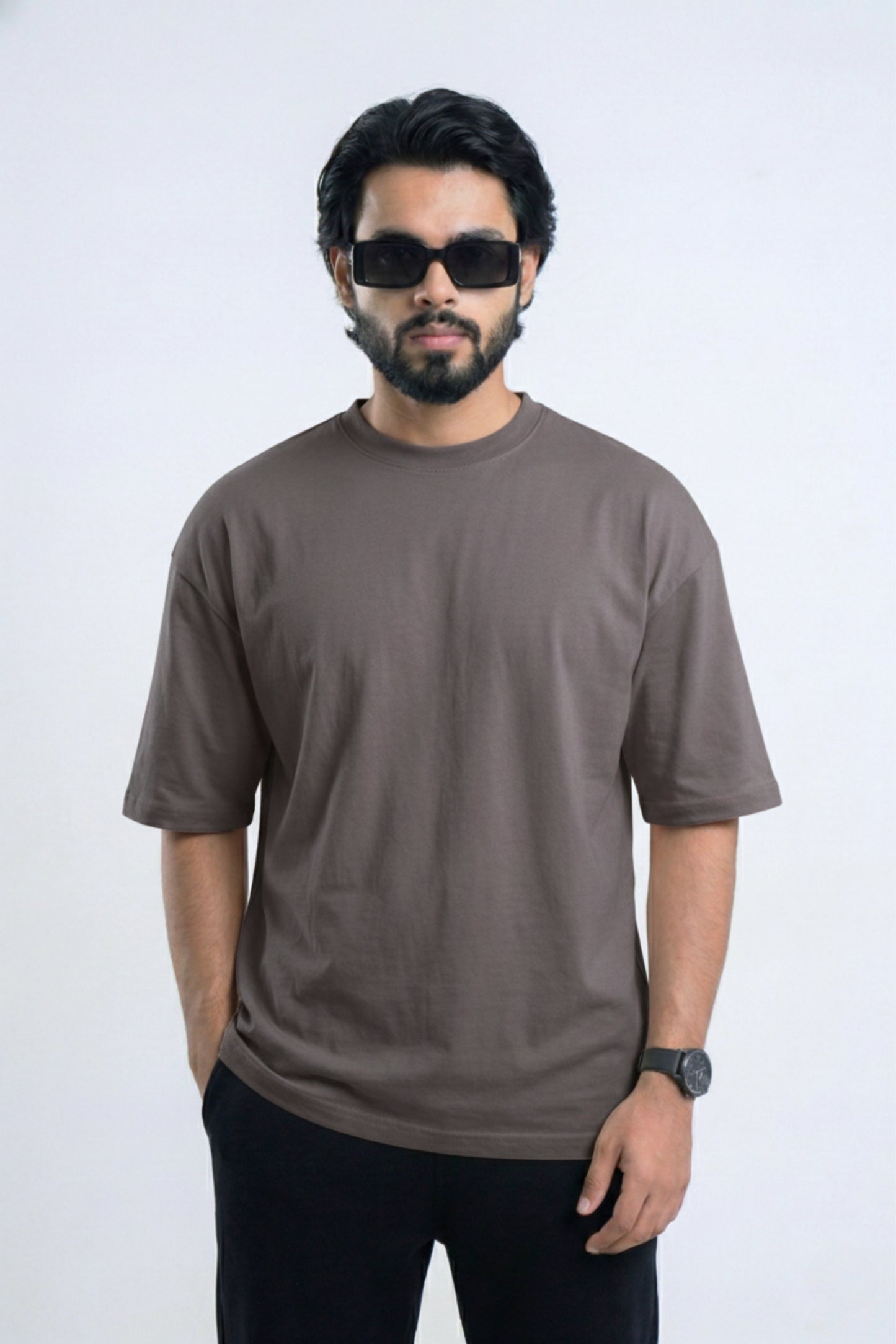Solid Premium Drop Shoulder T-shirt - Steel Grey