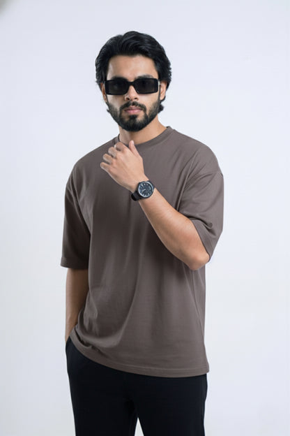 Solid Oversized T-shirt - Steel Grey