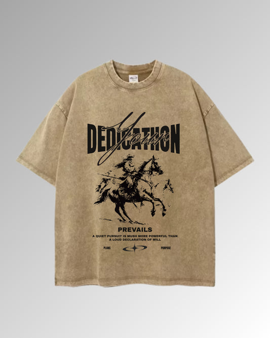 Your Dedication - Oversized T-shirt - Beige Acid Wash