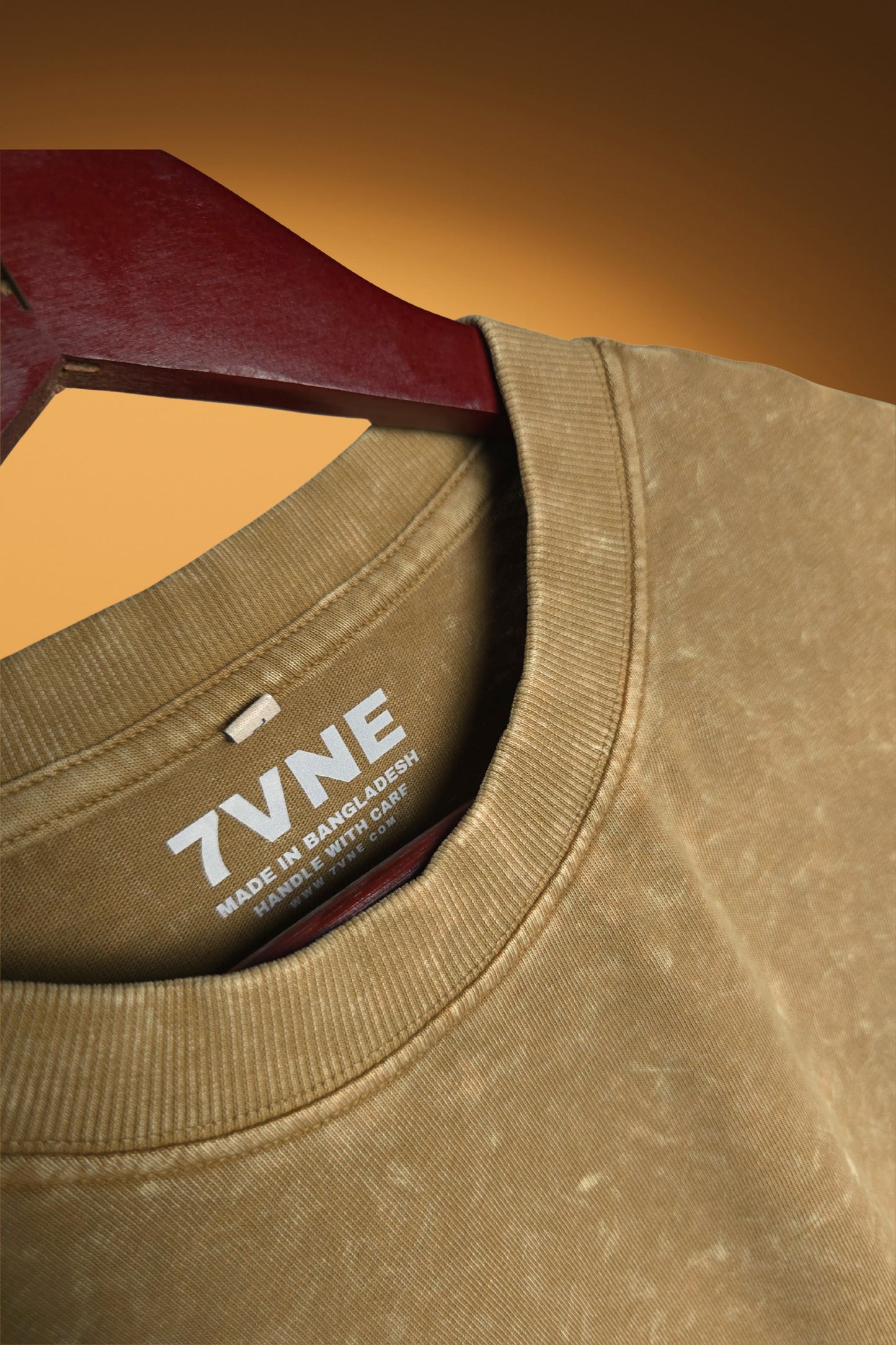 Solid Beige & Brown Acid Wash Oversized T-shirt Combo (2 pcs)