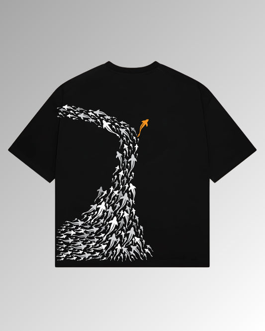 Fish conceptual - Oversized T-shirt - Black