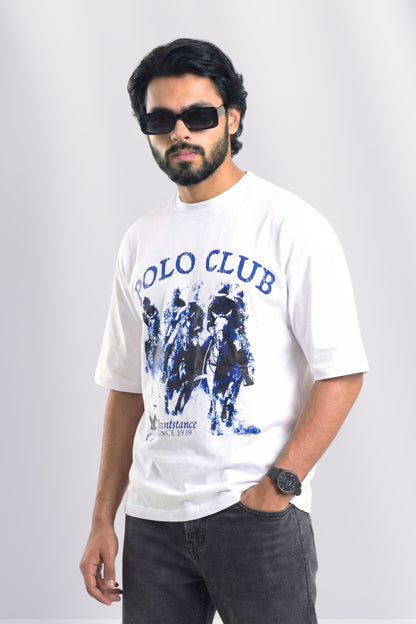 POLO CLUB - White Oversized Tshirt