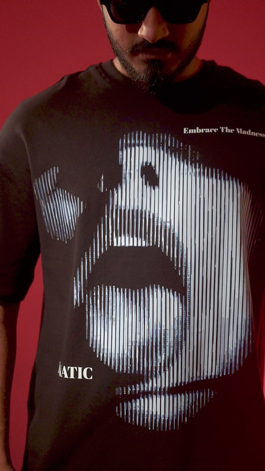 LUNATIC, Embrace The Madness - Oversized T-shirt - Black