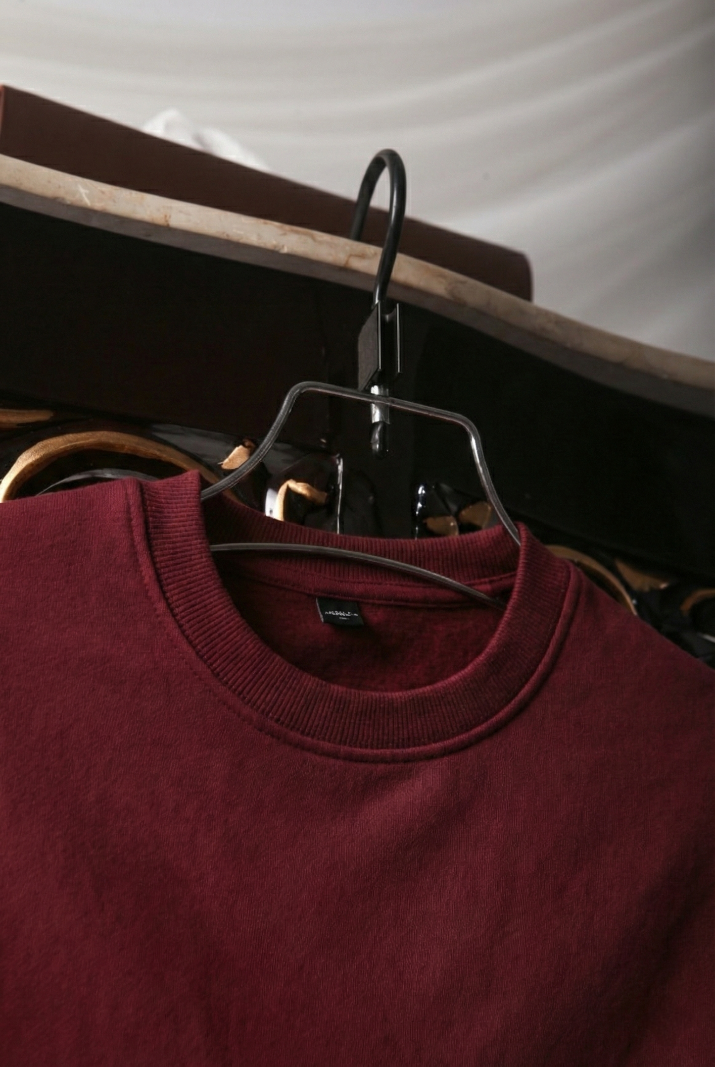 Solid Premium Oversized Sweatshirt - Maroon