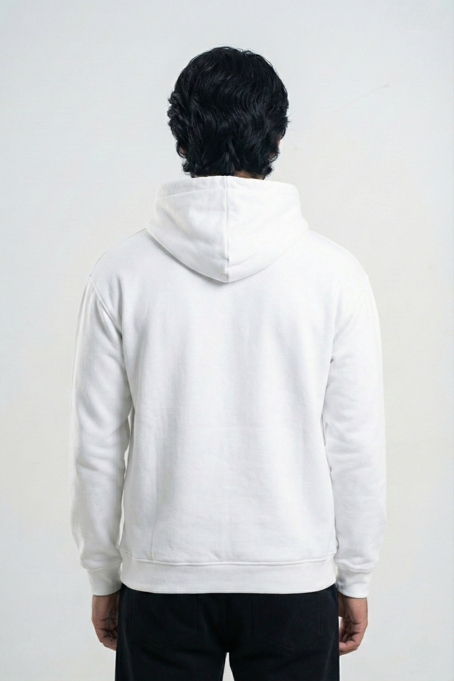 Solid Oversized Hoodie - White