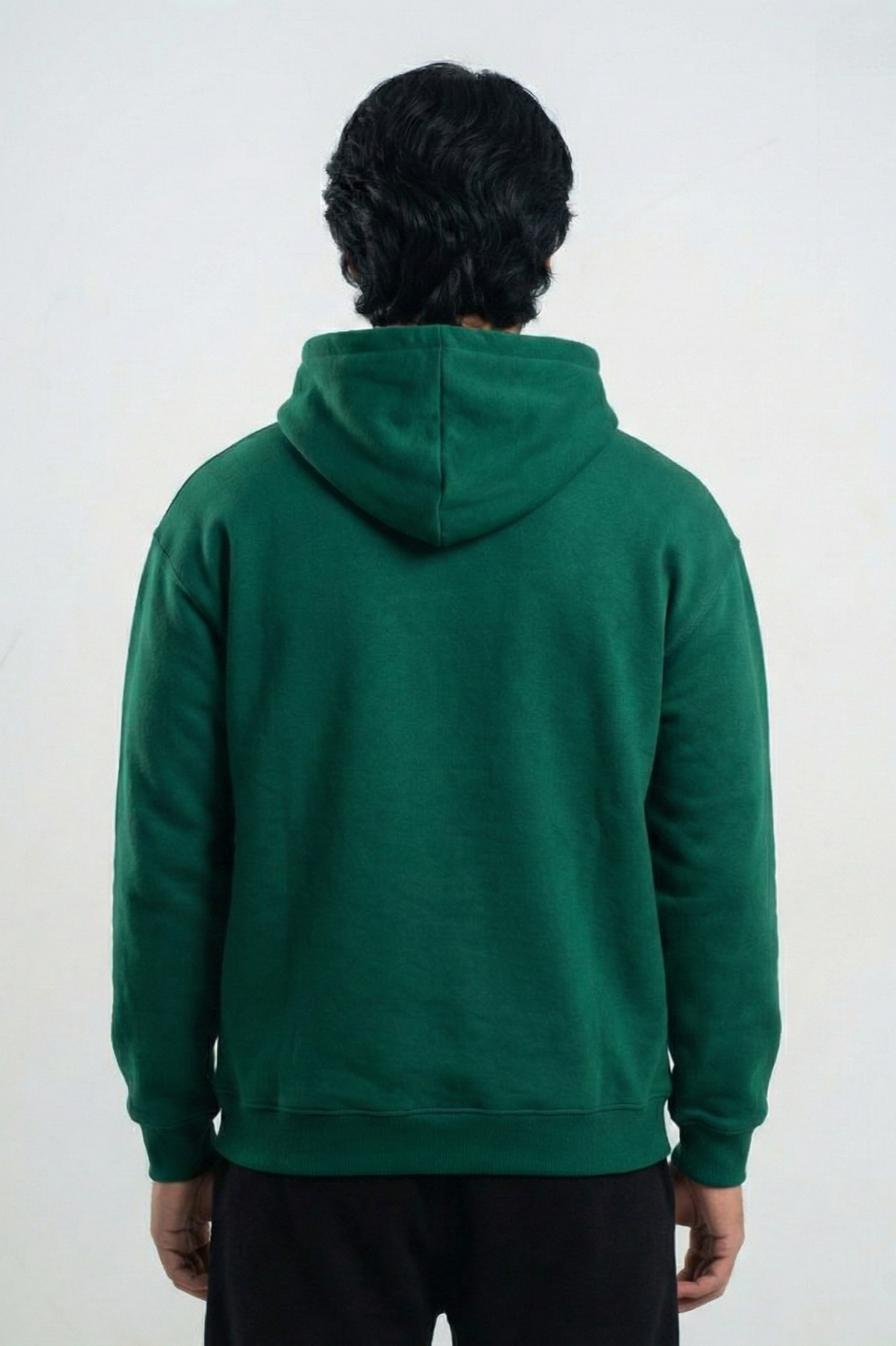 Solid Oversized Hoodie - Bottle Green