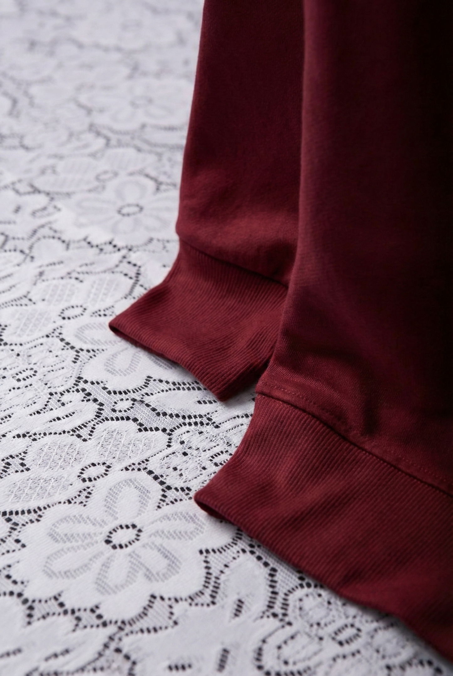 Solid Premium Oversized Sweatshirt - Maroon